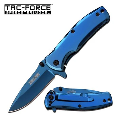 Tac-Force BLUE Coated Spring AO Pocket Knife (MED)