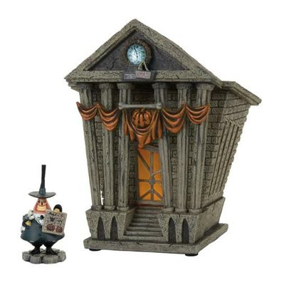 Disney Nightmare Before Christmas Halloween Town City Hall Collectible Building