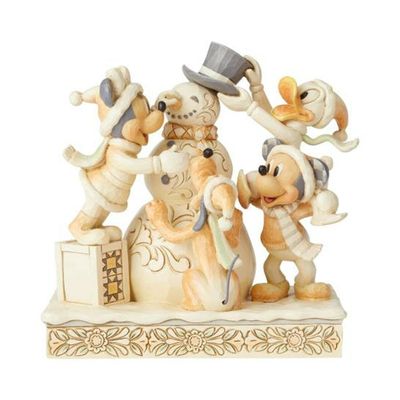 Disney Mickey Mouse Fab Four White Woodland Statue Jim Shore