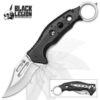 Spring Assisted Karambit Pocket Knife (Black Legion)