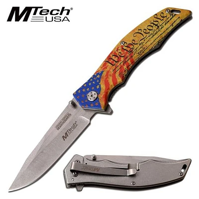 Mtech We The People (Color) AO Pocket Knife