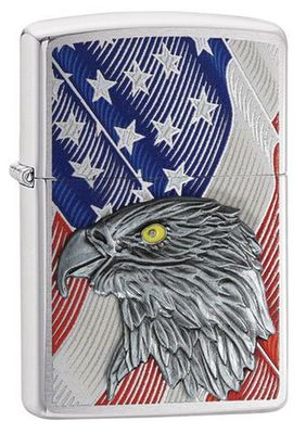 USA Flag with Eagle Emblem Zippo