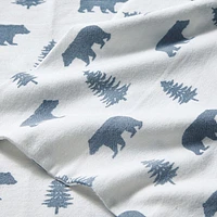 Ensemble de draps en flanelle Eddie Bauer avec motif d'arbres et d'ours