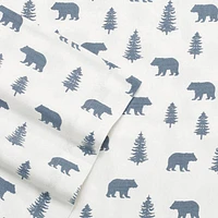 Ensemble de draps en flanelle Eddie Bauer avec motif d'arbres et d'ours