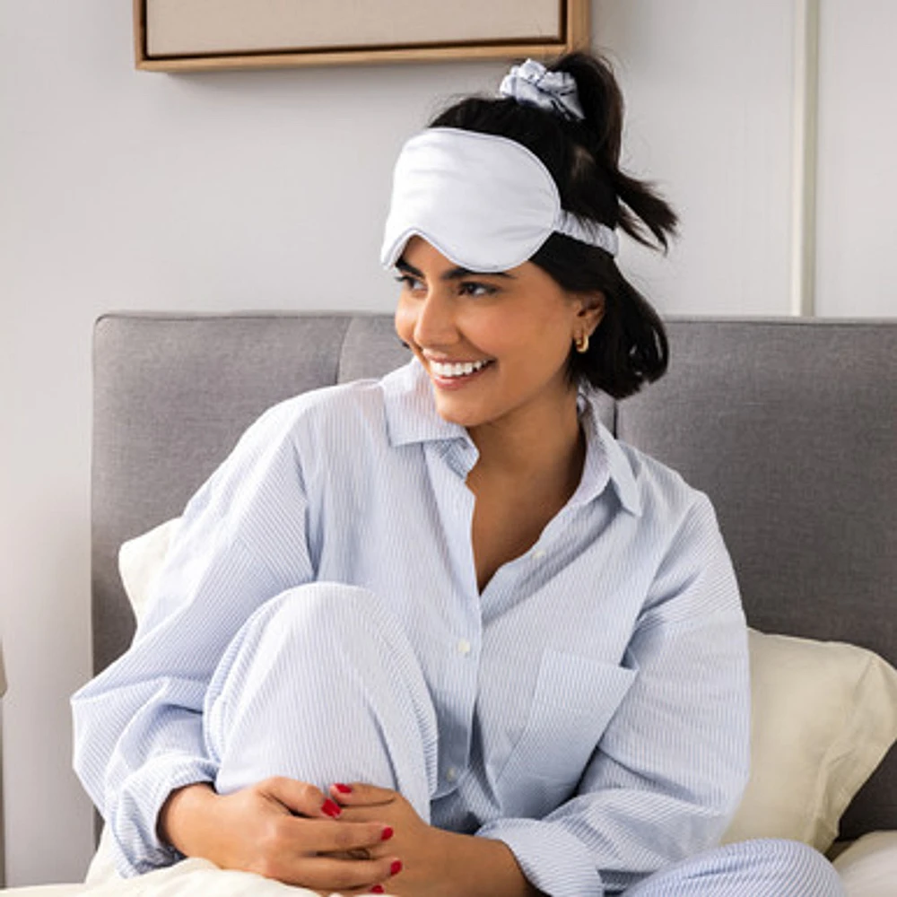 Coffret cadeau avec chouchou et masque pour dormir en satin ZZZ
