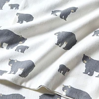 Ensemble de draps en flanelle Eddie Bauer avec motif d'un clan d'ours