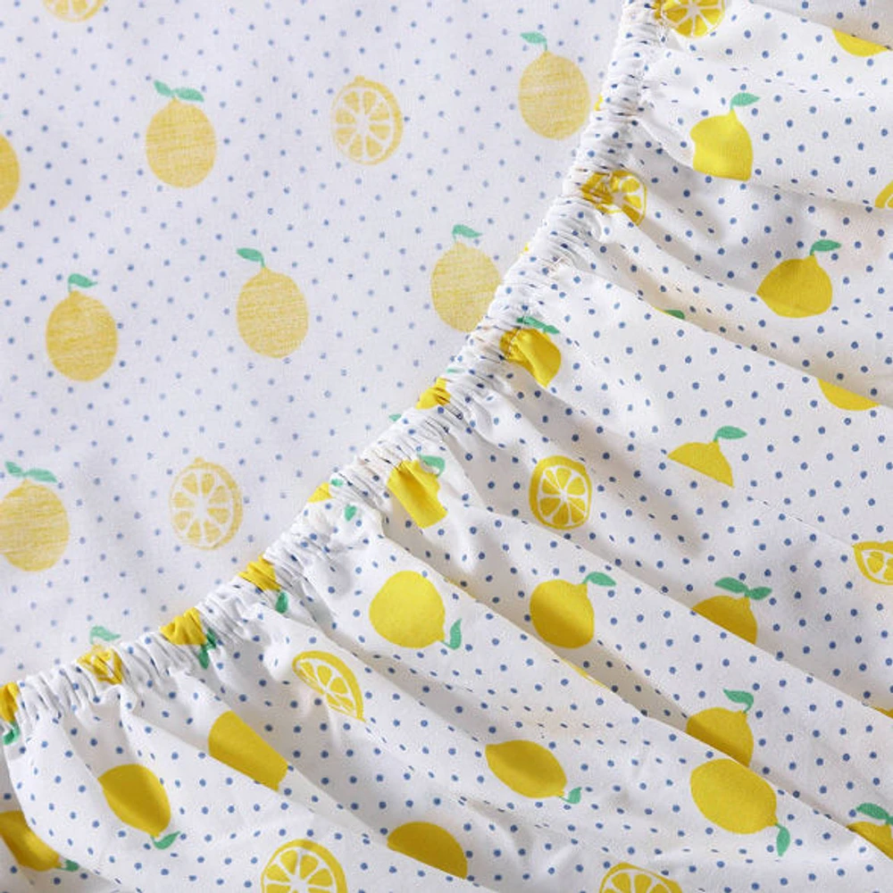 Ensemble de draps en tissu citron Poppy & Fritz