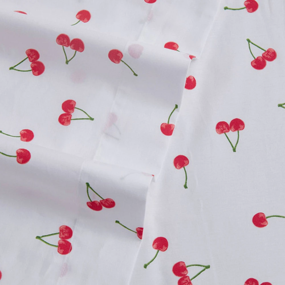 Ensemble de draps en tissu cerisé Poppy & Fritz