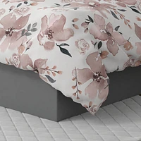 Ensemble à housse de couette en coton motif floral aquarellé Kingsdown