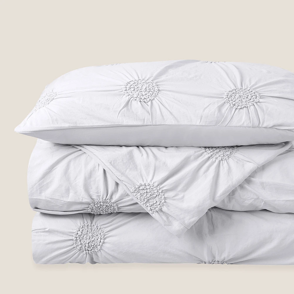 Housse de couette fronce floral Swift Home