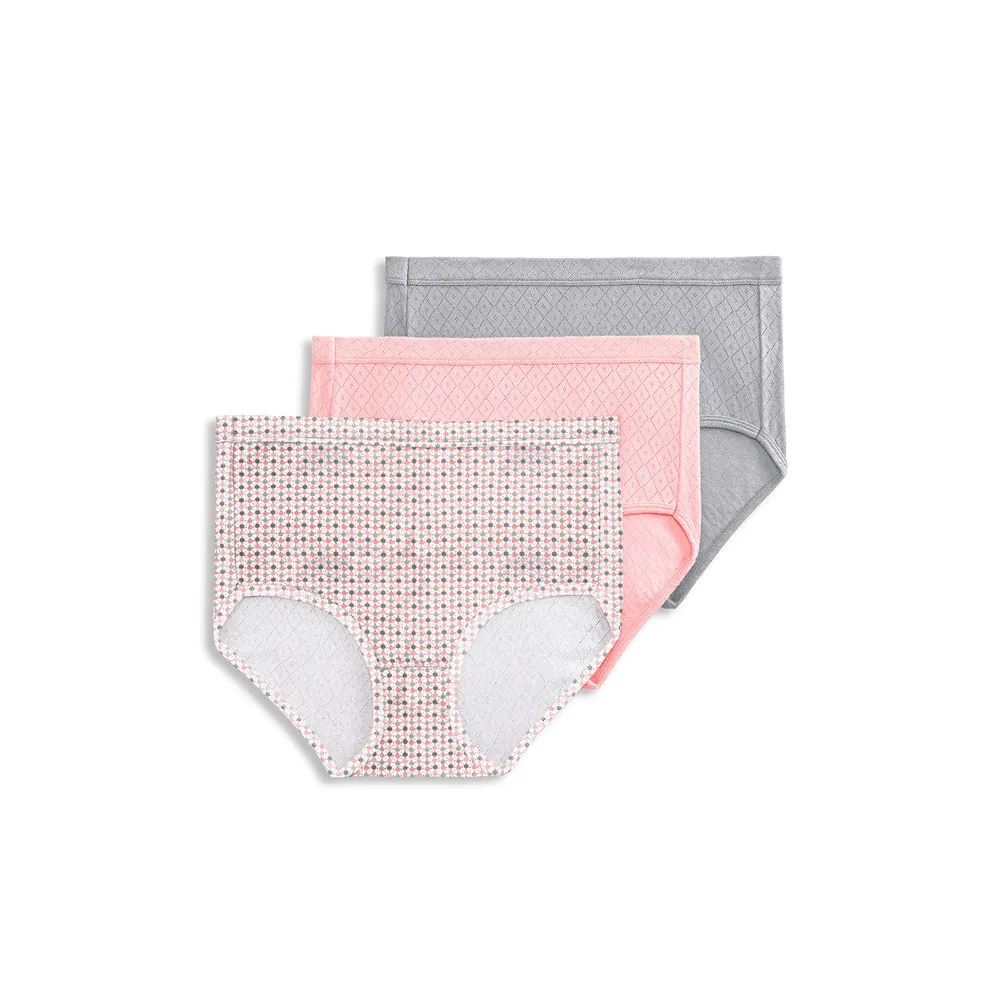 Women's Jockey 3-Pack Briefs (Jewel Teal) 100% Cotton Comfort Classic  Underwear
