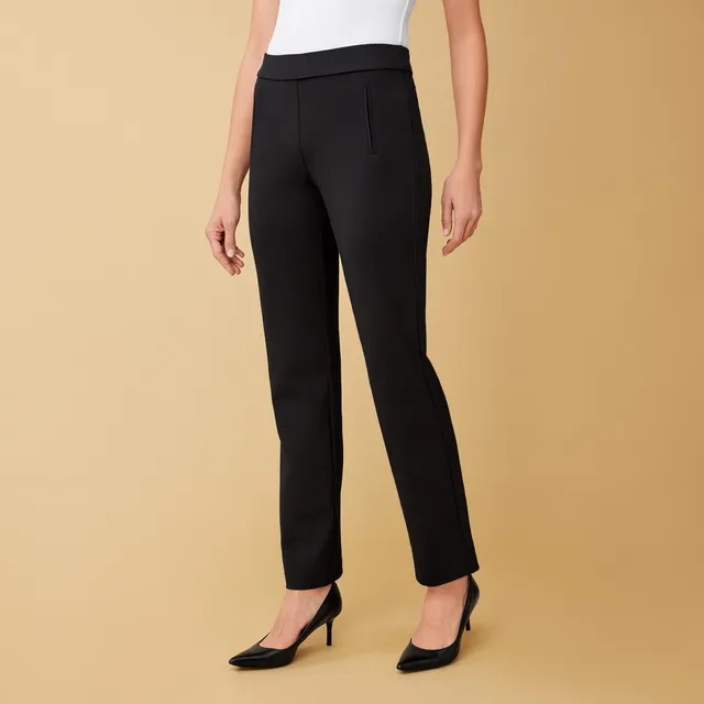 Warehouse One Women's Pull-on Ponte Boot Cut Pants