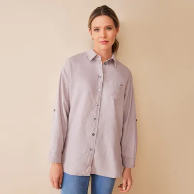 Linen Shirt with Embroidery