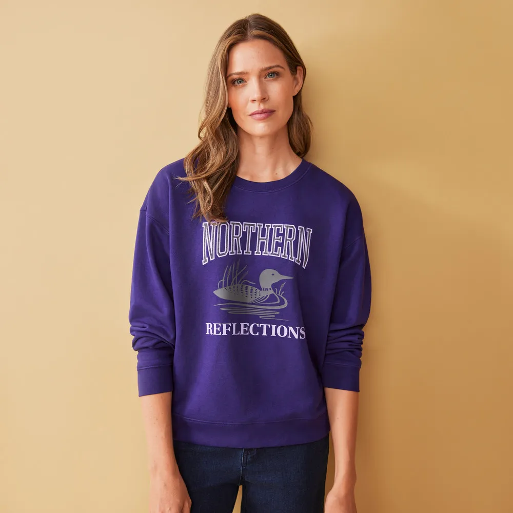 Northern Reflections, Tops, Vintage Northern Reflections Sweatshirt  Screen Print Embroidered Graphic