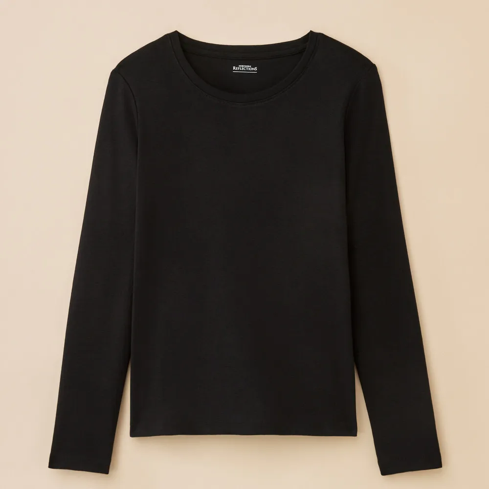 Petite - Long Sleeve Crewneck Tee