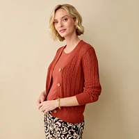 Crochet Button Front Cardigan