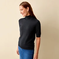 Turtleneck Elbow Sleeve Sweater