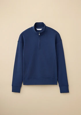 Solid Quarter Zip Sweatshirt