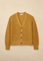 Shaker Stitch Cotton Cardigan