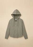 Lightweight Rib Knit Hoodie