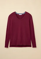 High-Low V-Neck Sweater