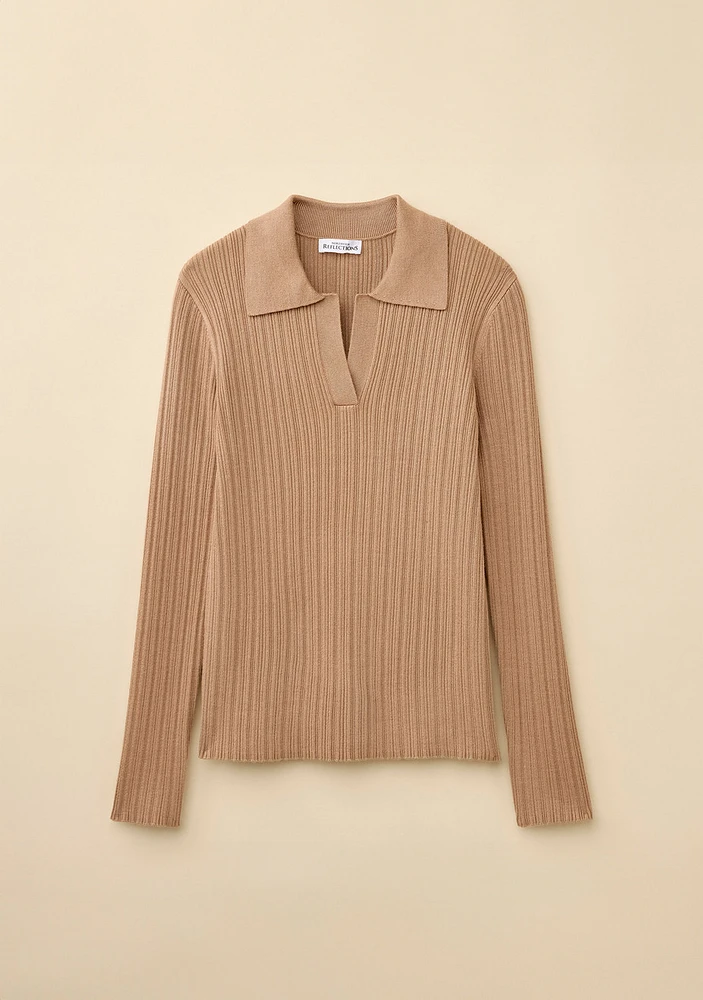 Johnny Collar Ribbed Sweater