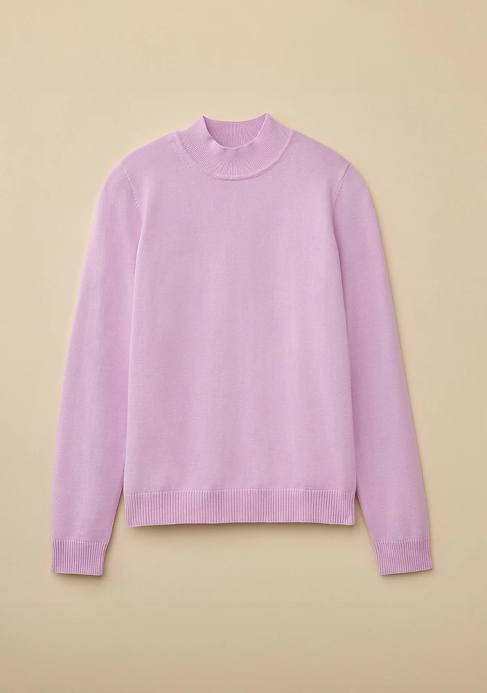 Mockneck Solid Sweater