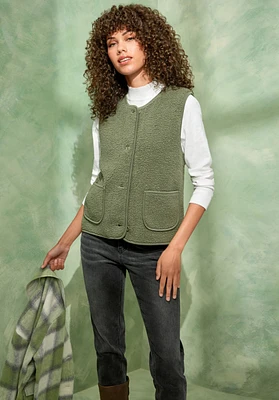 Sherpa Button Front Vest