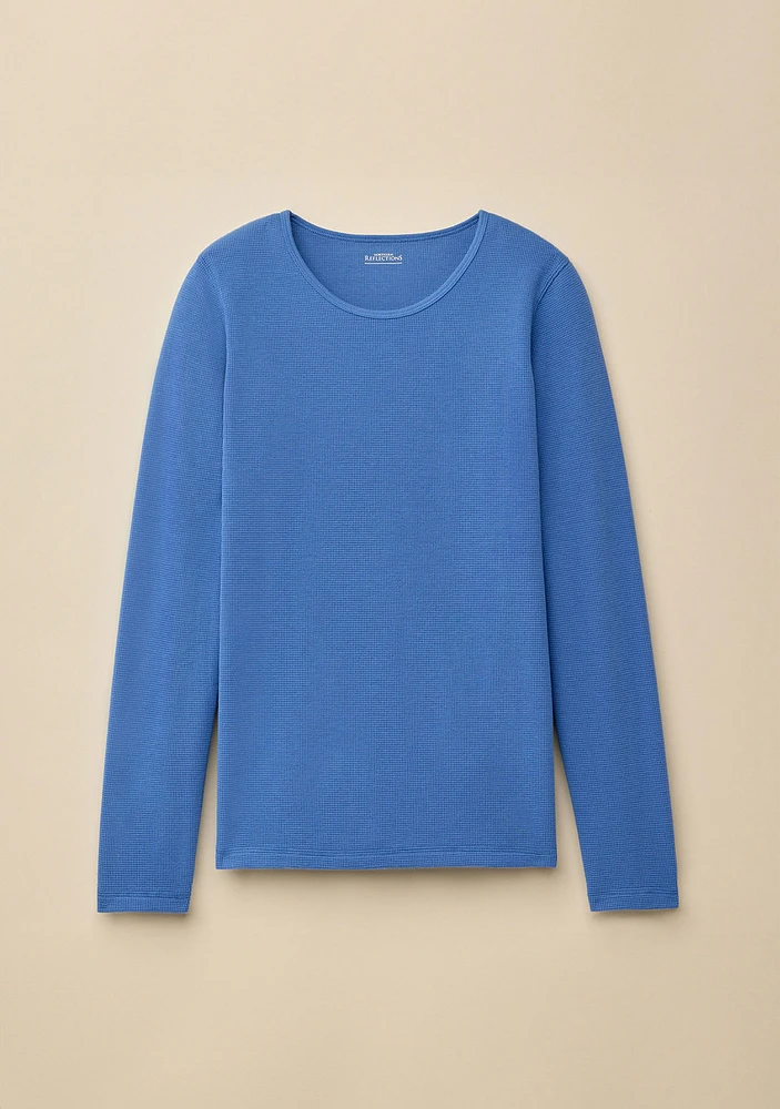 Waffle Knit Crewneck Tee