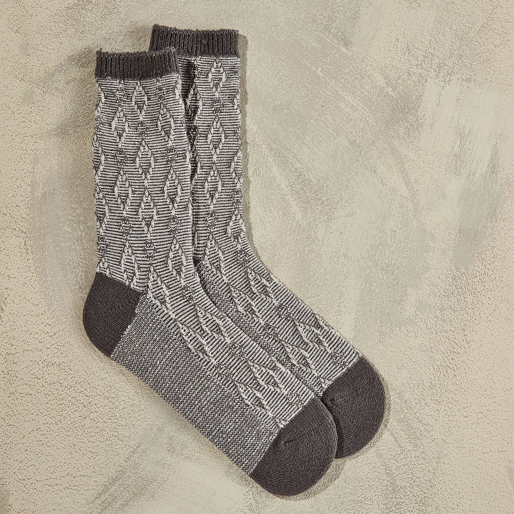 Diamond Cable Pattern Socks