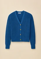 Shaker Stitch Cotton Cardigan