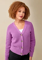 Shaker Stitch Cotton Cardigan