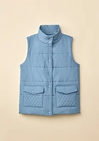 Stand Collar Long Vest