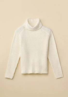 Shaker Knit Turtleneck Sweater