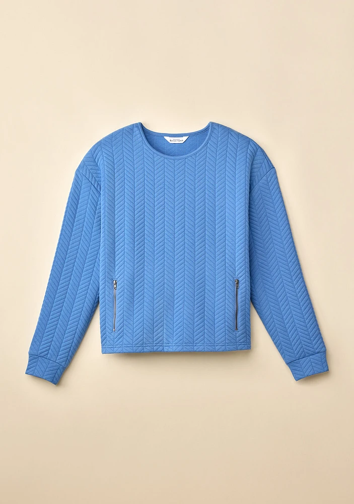 Quilted Long Sleeve Top