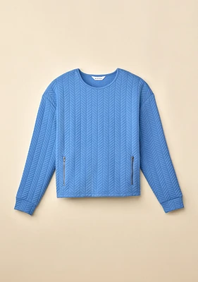 Quilted Long Sleeve Top
