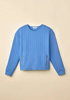 Quilted Long Sleeve Top