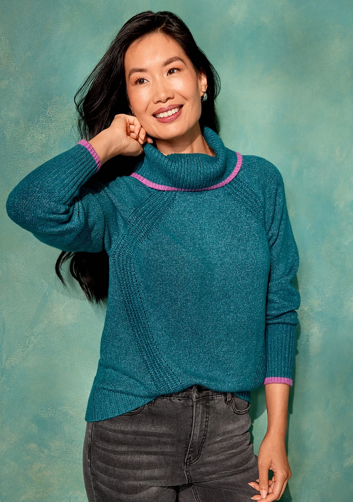 Mossy Turtleneck Sweater