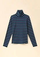 Striped Feeder Mockneck Tee