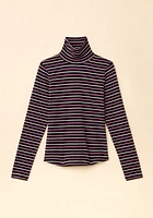 Striped Feeder Mockneck Tee