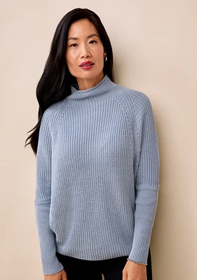 Funnel Neck Knit Sweater