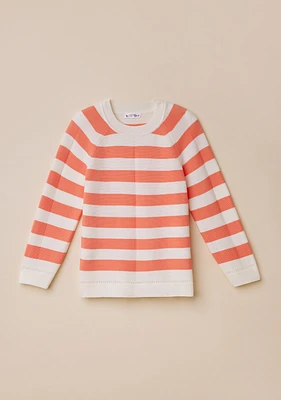 Cotton Blend Striped Sweater