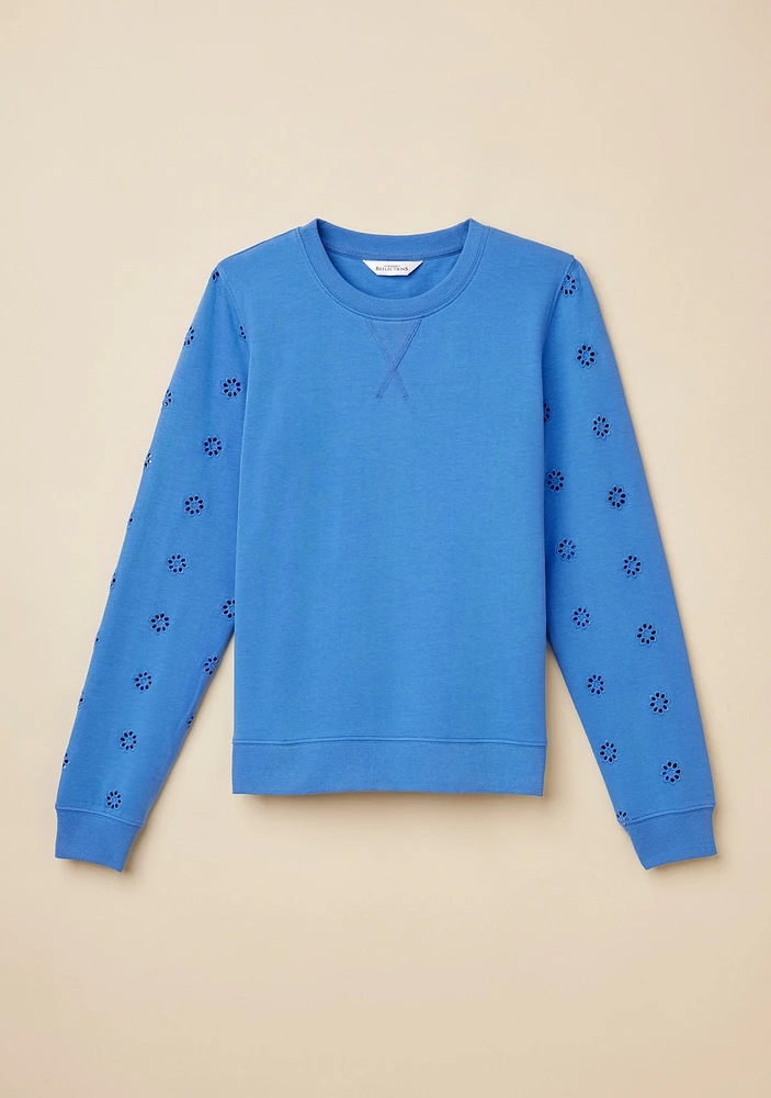 Eyelet Detail Sweatshirt