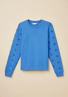 Eyelet Detail Sweatshirt