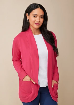 French Terry Open Cardigan
