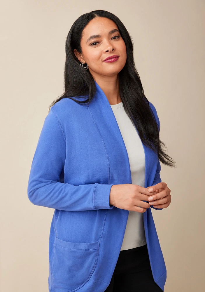 French Terry Open Cardigan