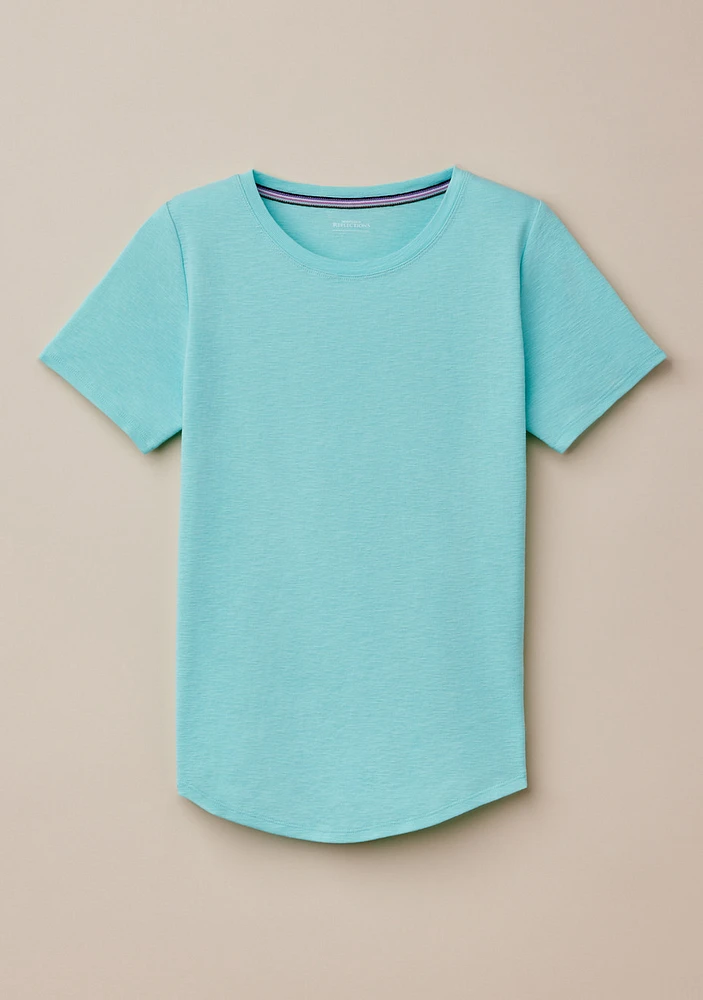 Short Sleeve Slub Knit Tee