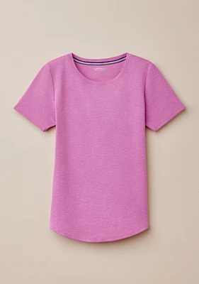 Short Sleeve Slub Knit Tee
