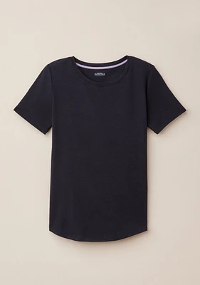 Short Sleeve Slub Knit Tee