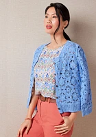 Button Up Crochet Cardigan